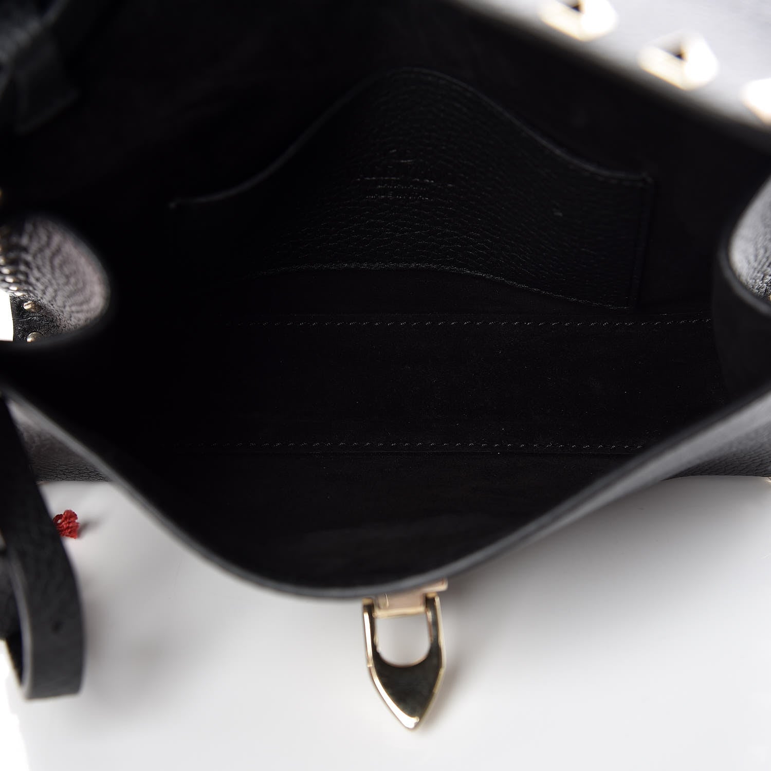 Valentino Garavani Pebbled Calfskin Medium Rockstud Flip Lock Crossbody Bag Black 5 of 9
