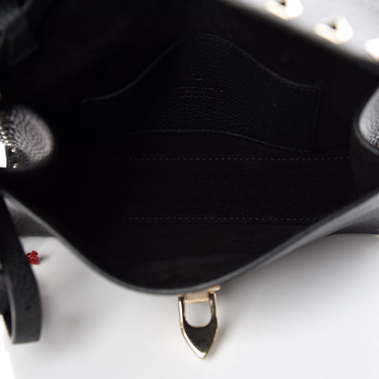 Valentino Garavani Pebbled Calfskin Medium Rockstud Flip Lock Crossbody Bag Black 5 of 9