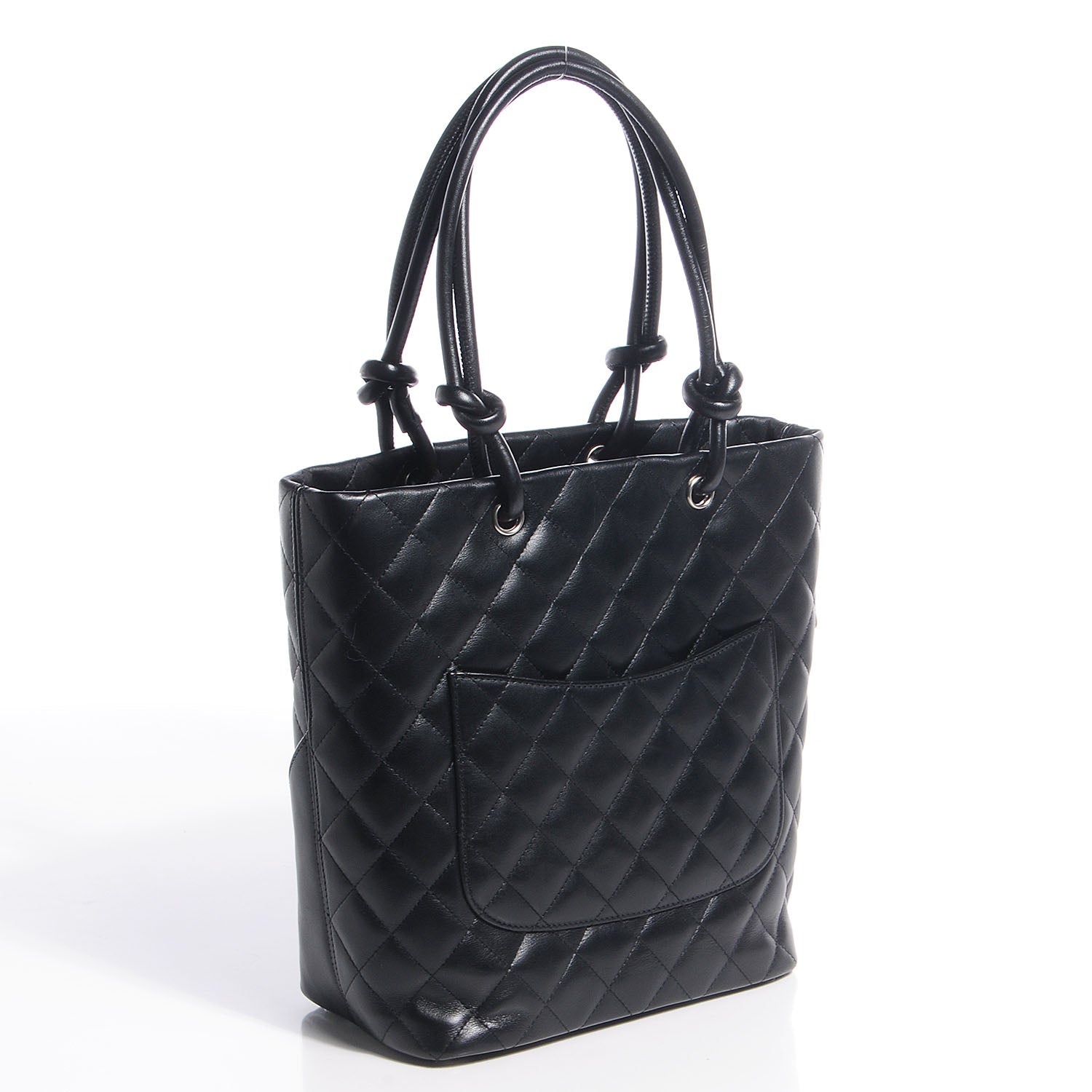 Chanel Calfskin Quilted Medium Cambon Tote Black White 3 of 7