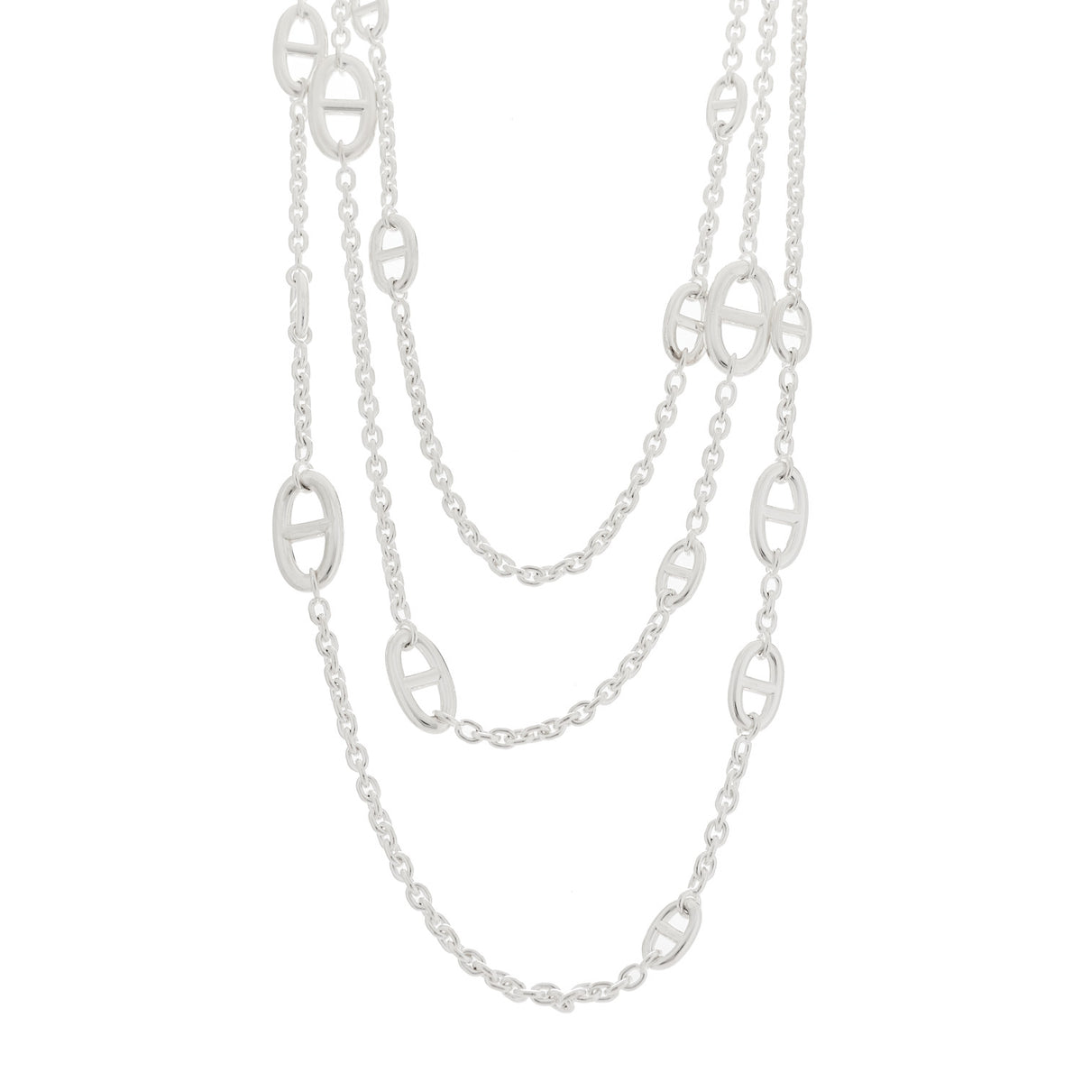Hermes Sterling Silver Farandole Necklace 160 1 of 4