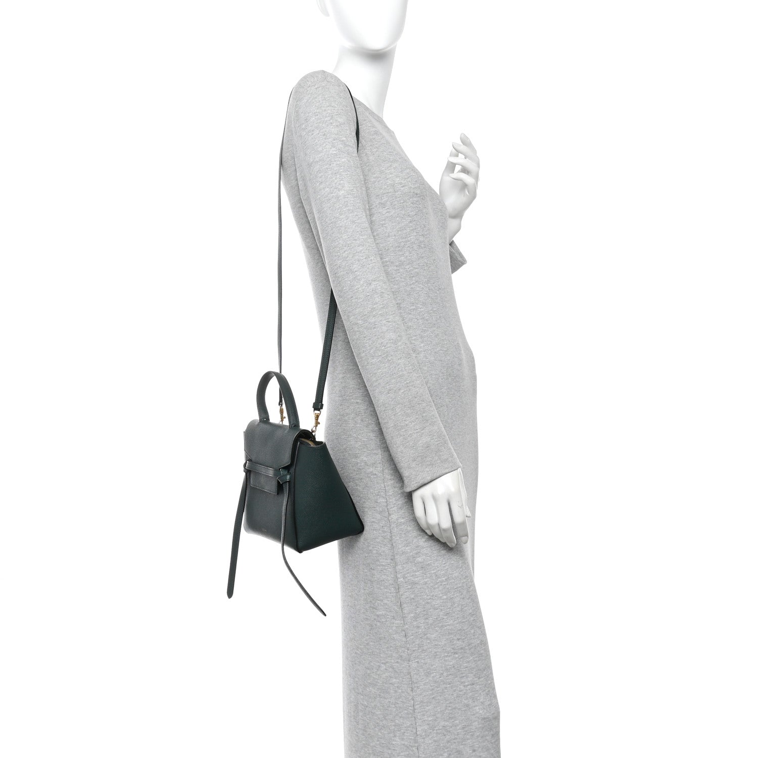 Celine Grained Calfskin Nano Belt Bag Abyss Blue 2 of 9