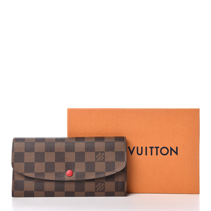 Louis Vuitton Damier Ebene Emilie Wallet Red 8 of 8