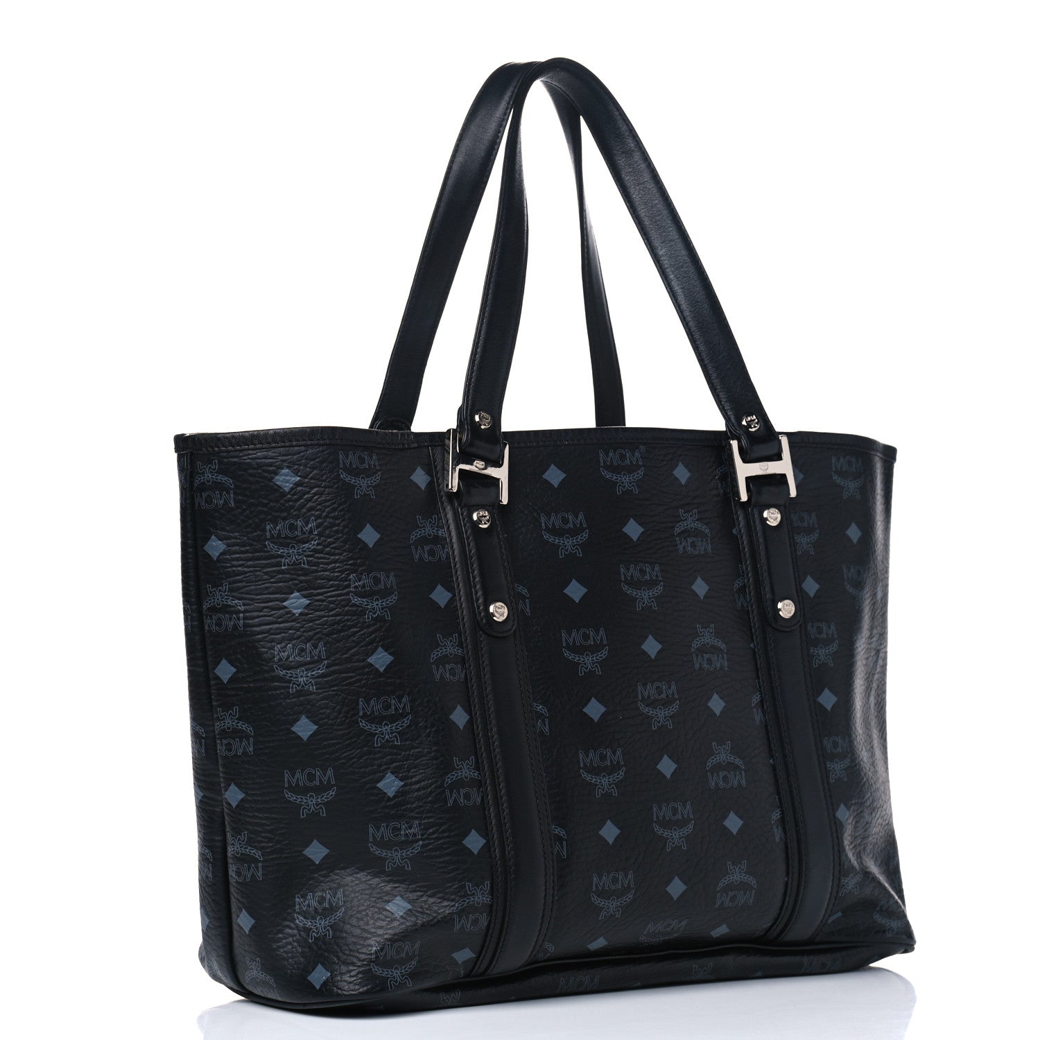 MCM Visetos Shopping Tote Black 2 of 11