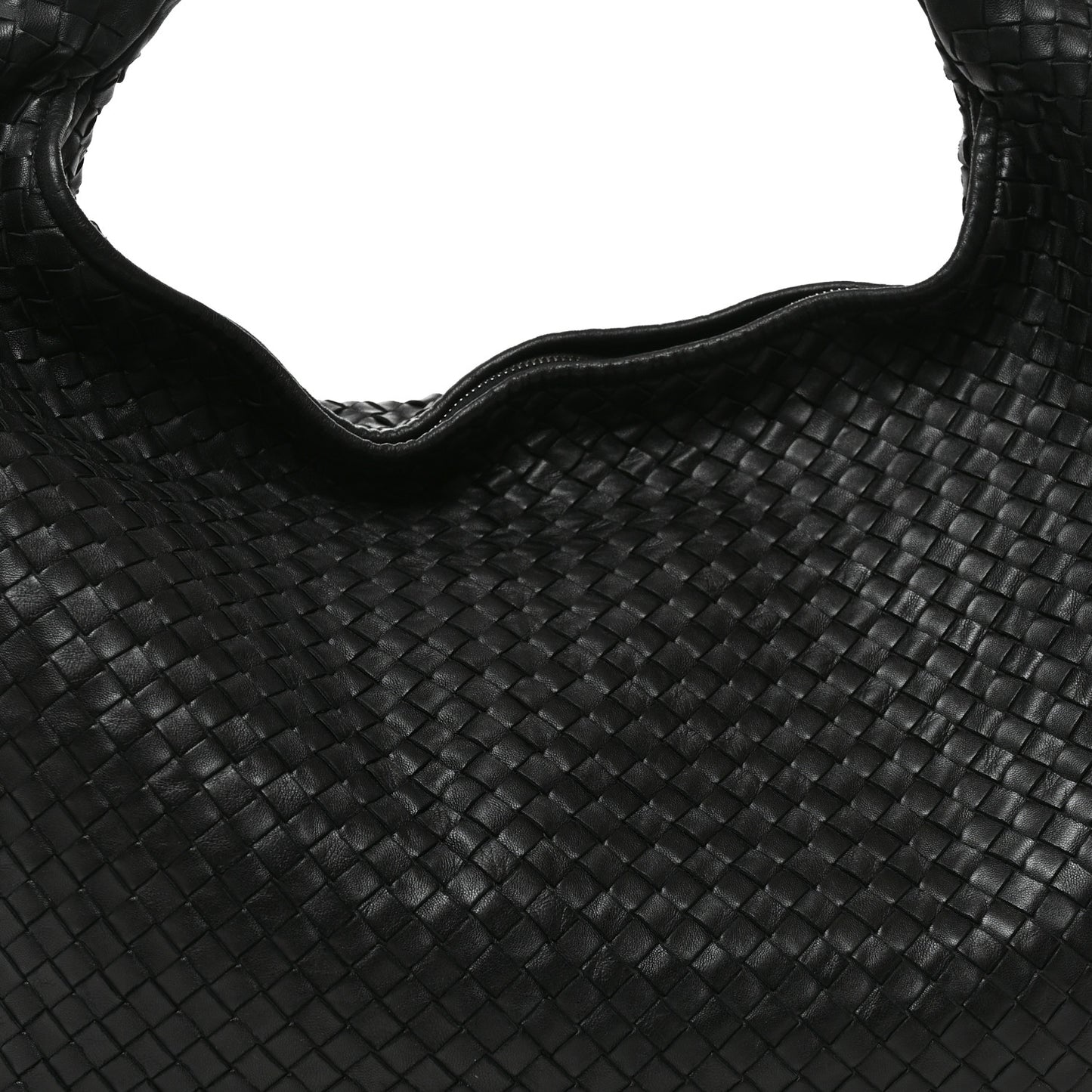 Nappa Intrecciato Fuzzy Maxi Veneta Hobo Black