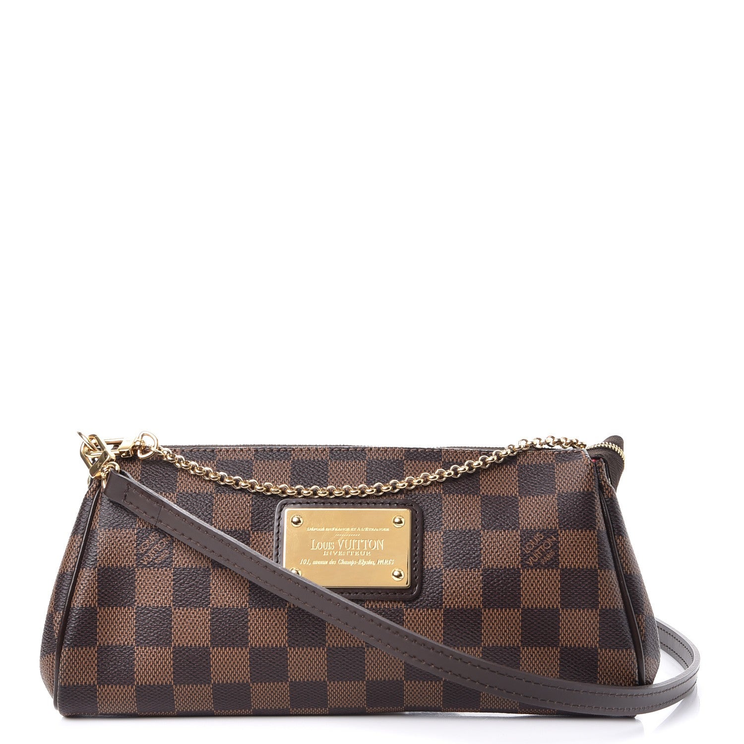 Louis Vuitton Damier Ebene Eva Clutch 1 of 7