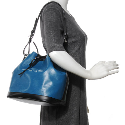 Louis Vuitton Epi Tri-Color Petit Noe Cyan Menthe Black 2 of 9