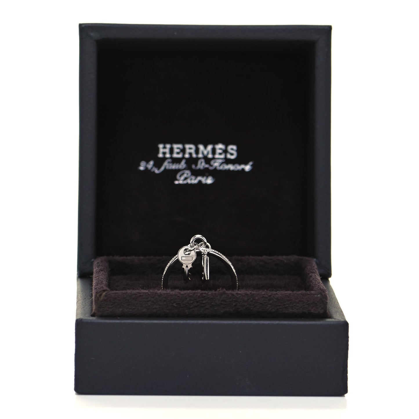 18K White Gold Diamond Kelly Clochette Ring 51 5.75