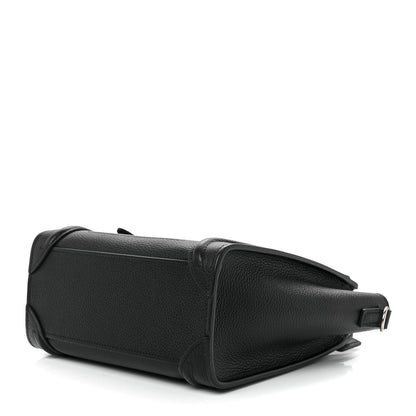 Celine Drummed Calfskin Nano Luggage Black 9 of 12