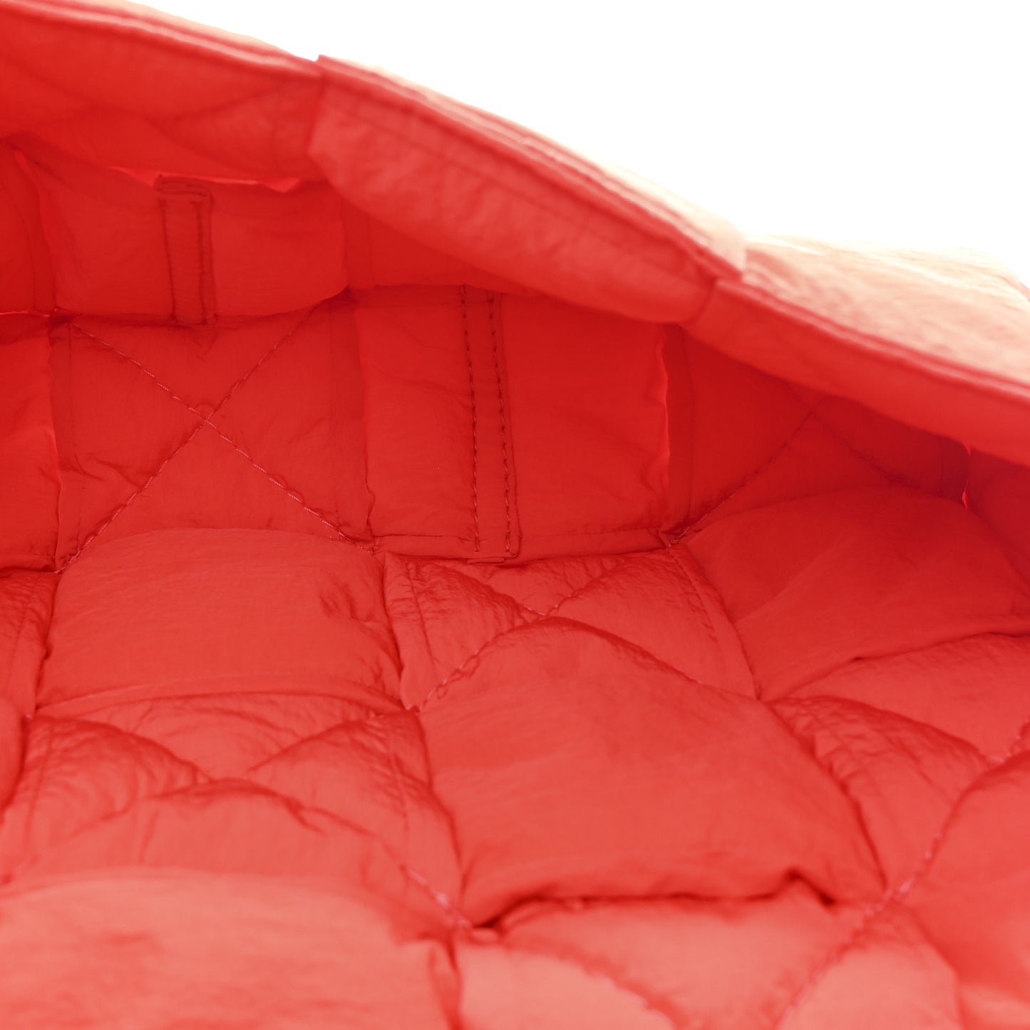 Nylon Intrecciato Padded Tech Cassette Bag Red