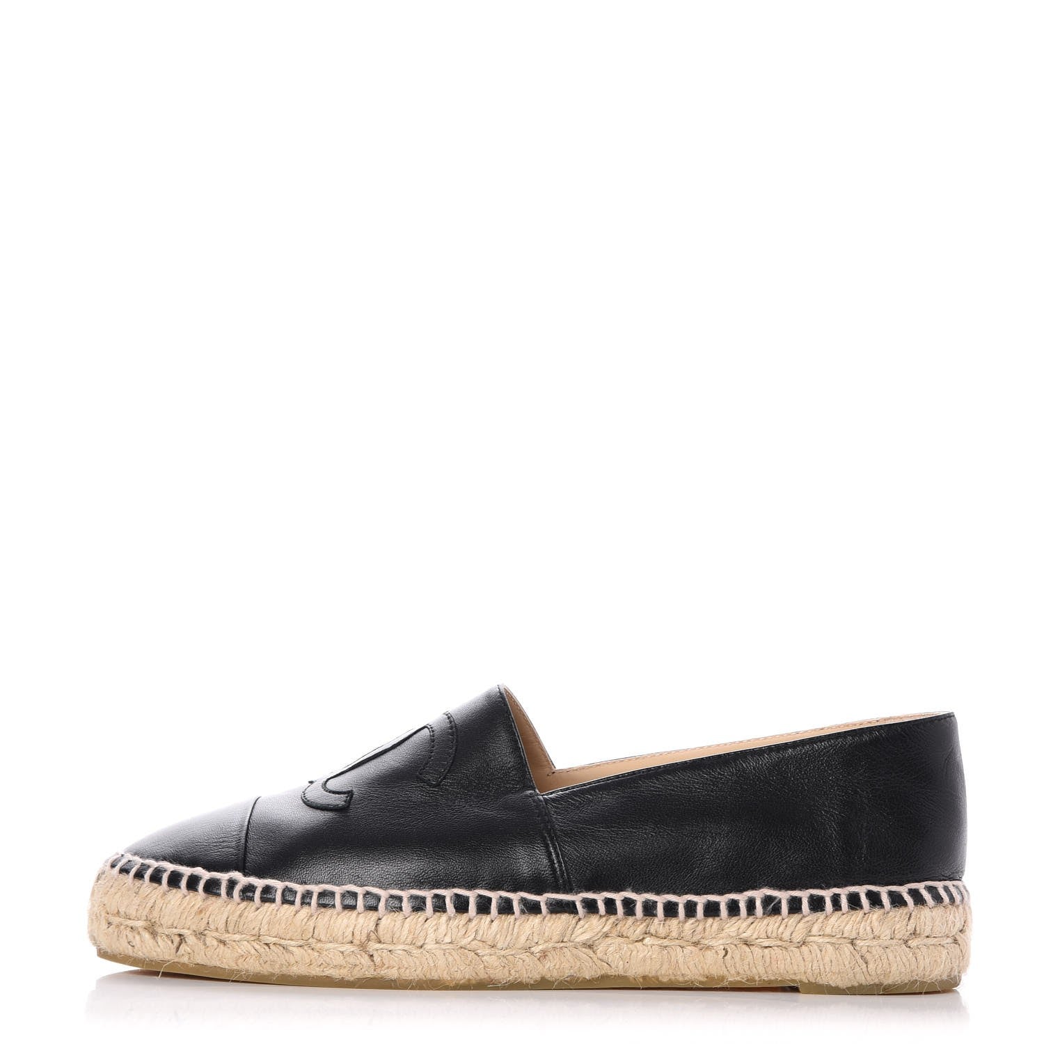 Chanel Lambskin CC Espadrilles 39 Black 1 of 14