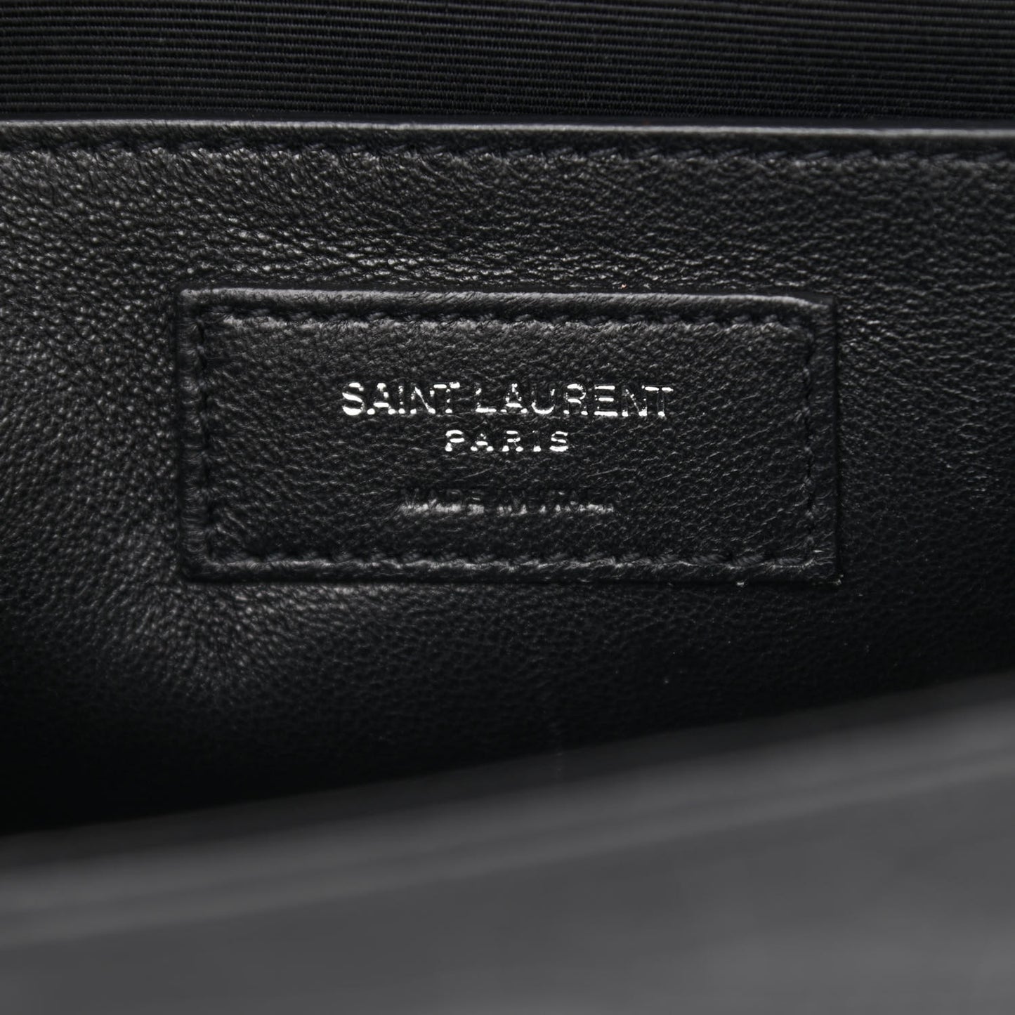 Calfskin Crocodile Embossed Medium Classic Monogram Kate Tassel Satchel Black