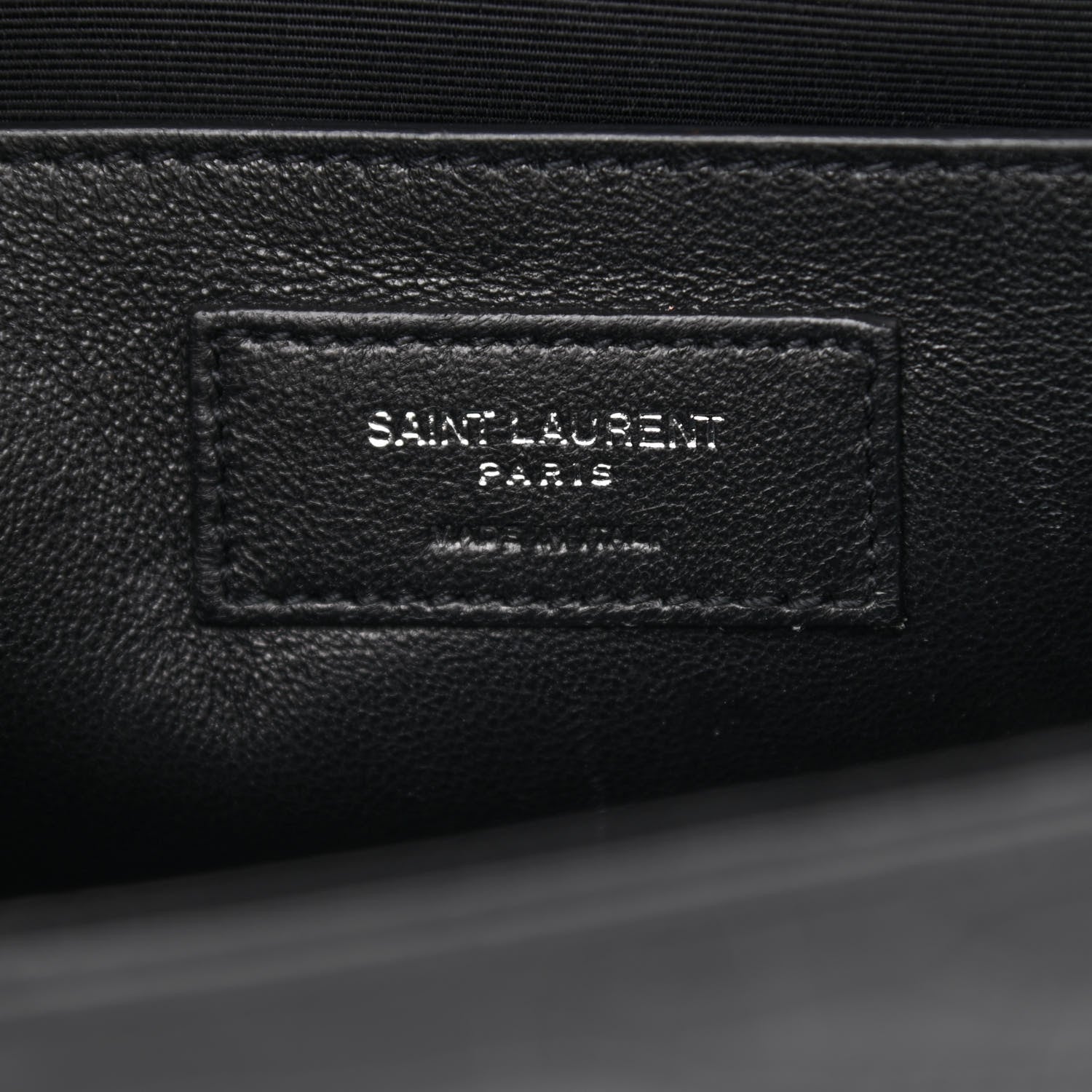 Saint Laurent Calfskin Crocodile Embossed Medium Classic Monogram Kate Tassel Satchel Black 6 of 11