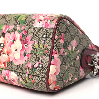 Gucci GG Supreme Monogram Blooms Small Boston Beige Multicolor Dry Rose 10 of 13