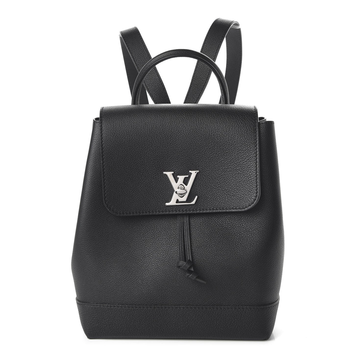 Calfskin Lockme Backpack Black