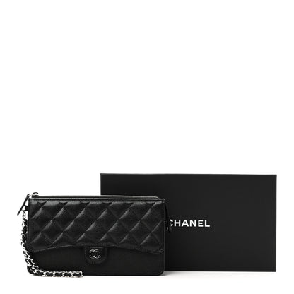 Chanel Caviar Quilted Classic Pouch With Handle Black 10 of 10