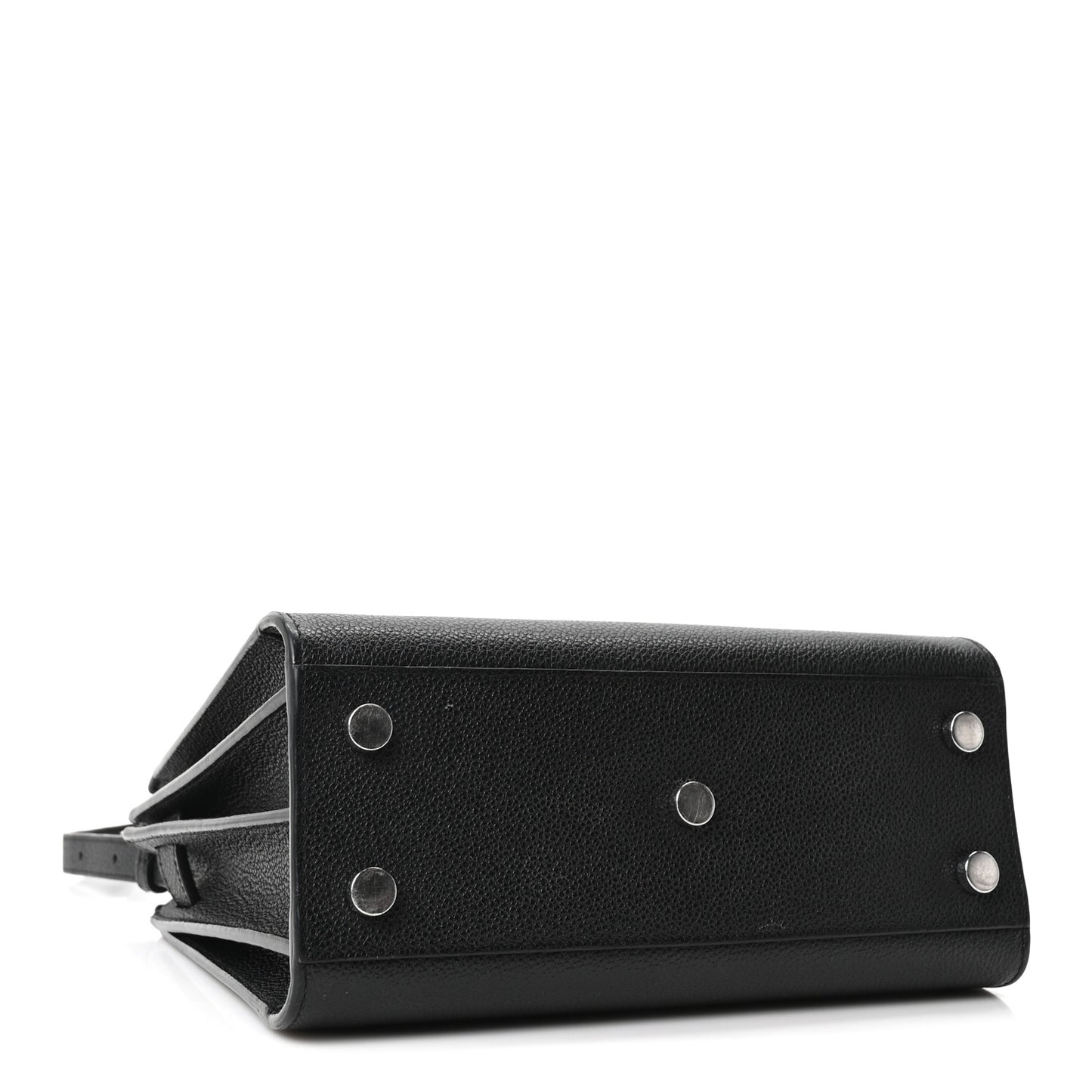 Grained Calfskin Nano Sac De Jour Black