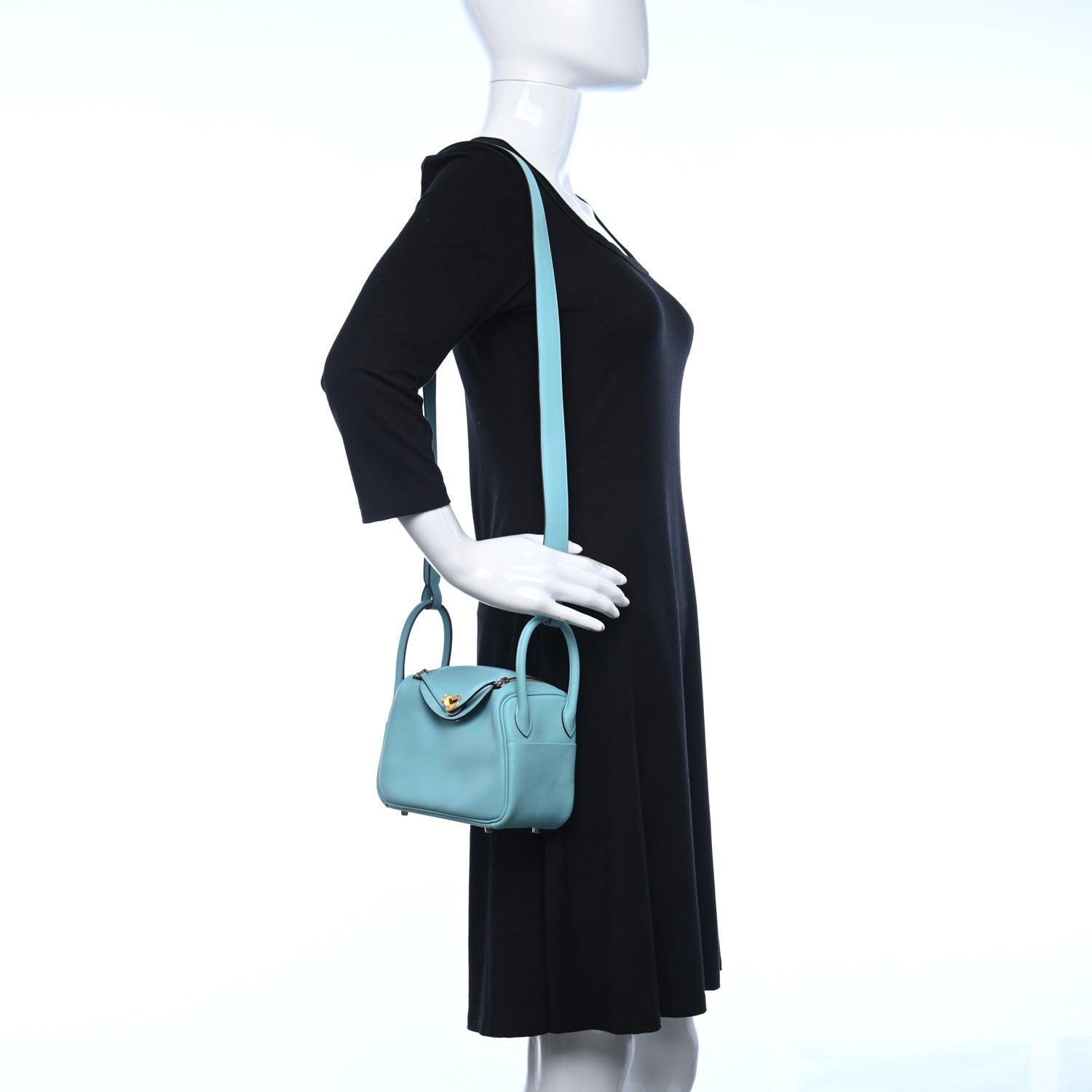 Hermes Swift Mini Lindy 20 Bleu Atoll 3 of 9