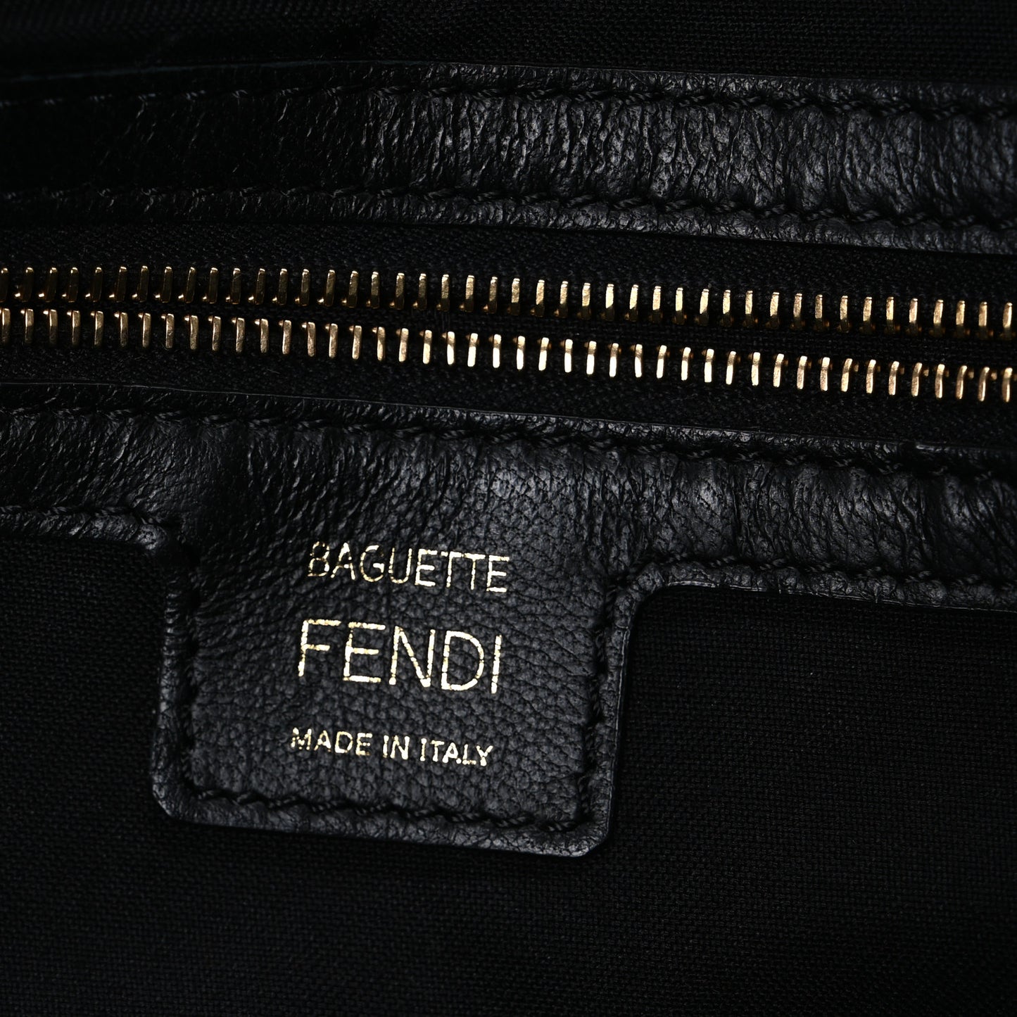 Nappa FF 1974 Embossed Baguette Black