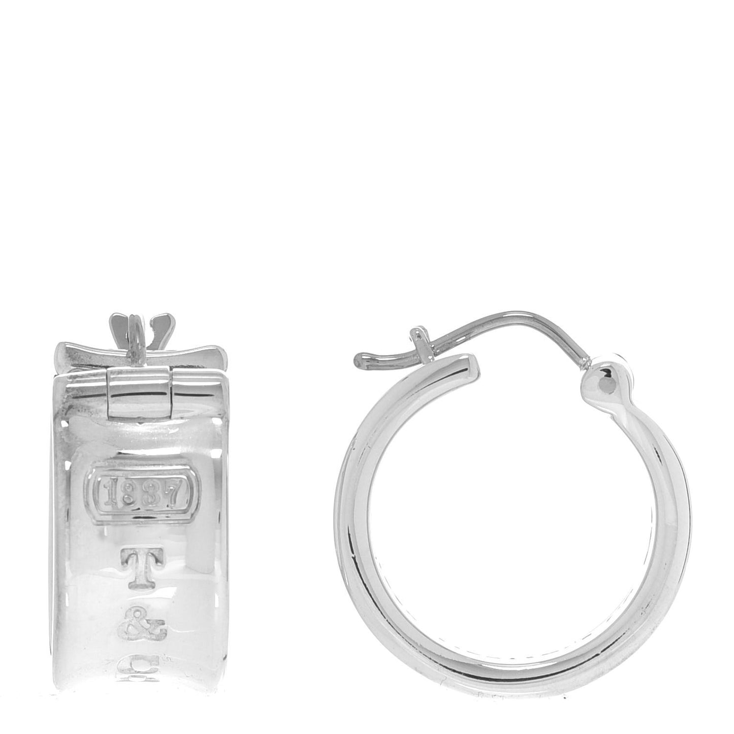 Sterling Silver Wide 1837 Hoop Earrings