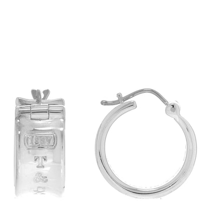 Tiffany Sterling Silver Wide 1837 Hoop Earrings 1 of 5