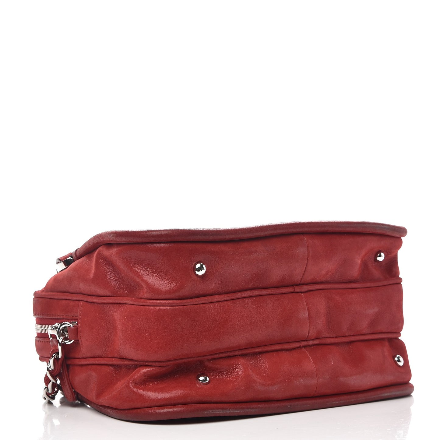 Iridescent Calfskin Quilted Relax CC Camera Case Red