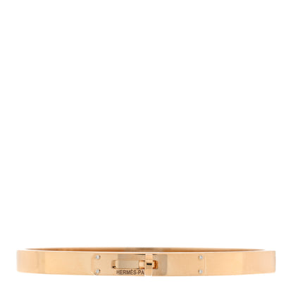 Hermes 18K Yellow Gold Diamond PM Kelly Bracelet LG 1 of 4