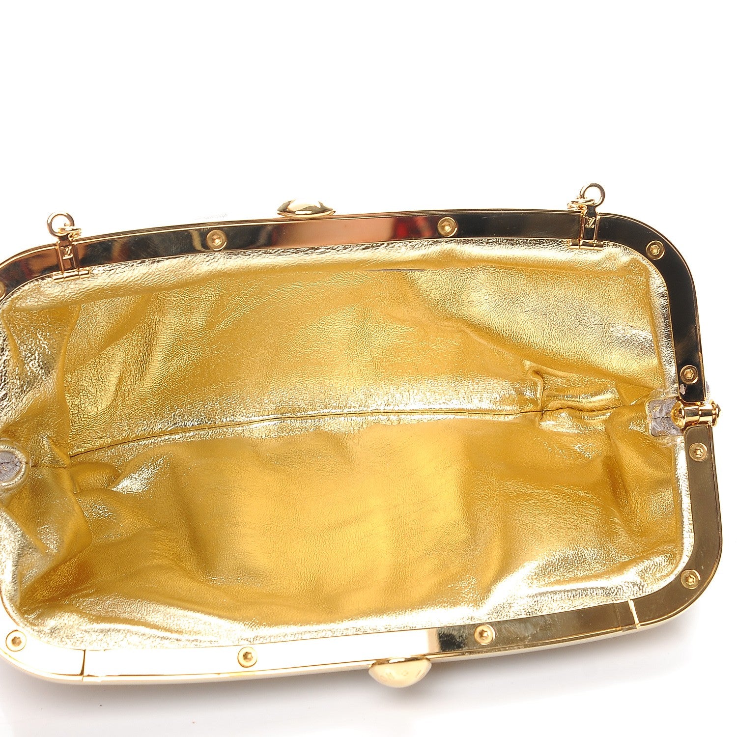 Louis Vuitton Satin Monogram Aumoniere Clutch Silver 6 of 8