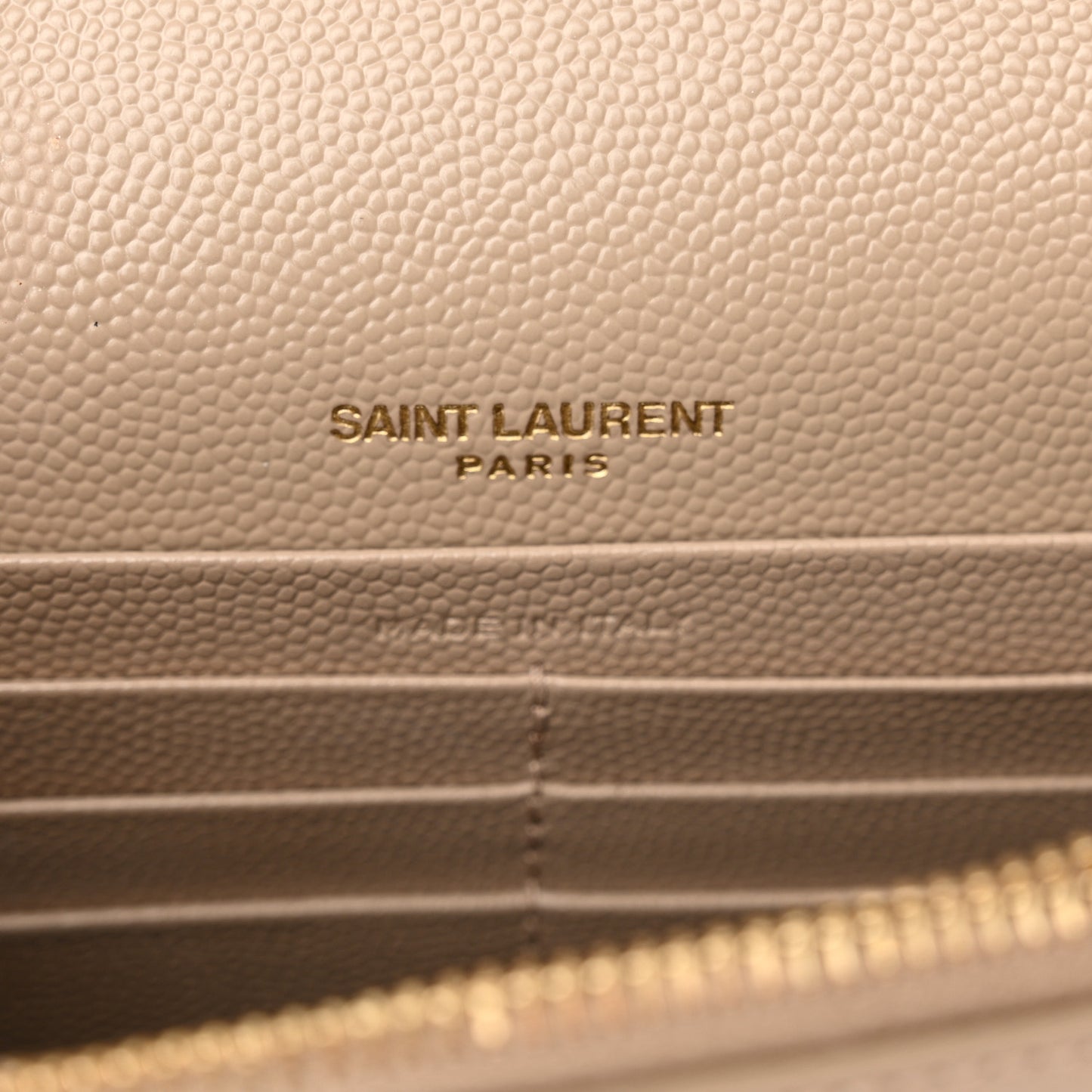 Smooth Calfskin Classic Monogram Kate Tassel Chain Wallet Nude Powder