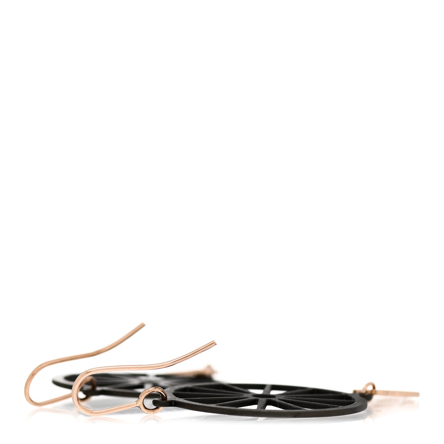 Sterling Silver 18K Rose Gold Crazy Caleche Earrings