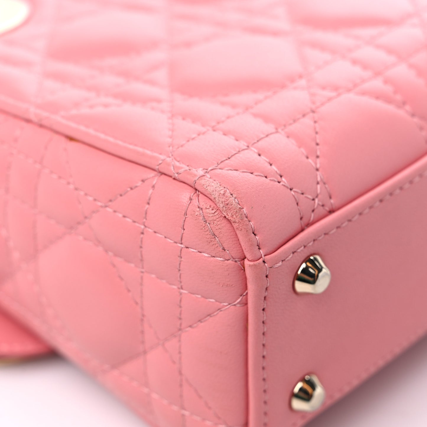 Lambskin Cannage Mini Lady Dior Pink