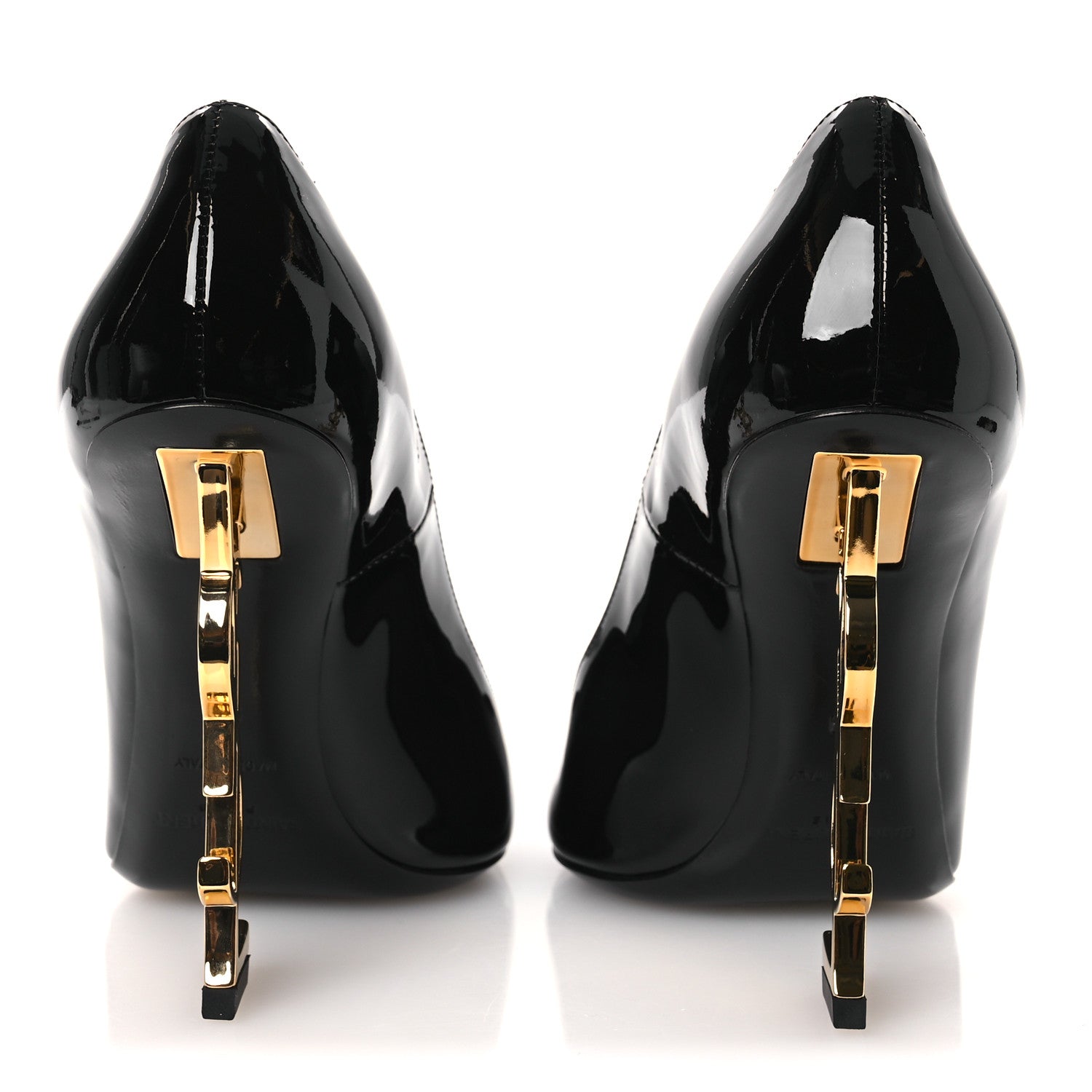 Saint Laurent Patent Opyum 110 Pumps 39 Black Gold 6 of 12