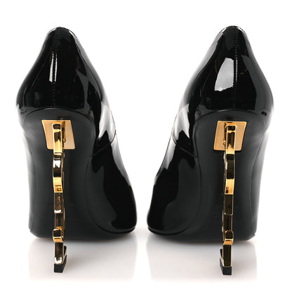 Saint Laurent Patent Opyum 110 Pumps 39 Black Gold 6 of 12