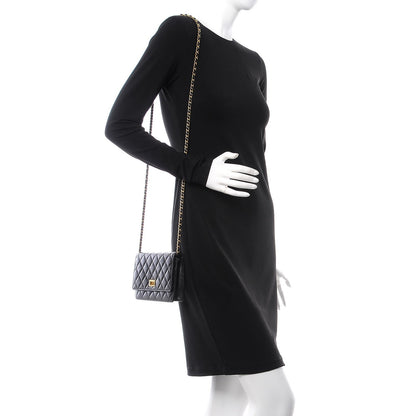 Chanel Aged Calfskin Quilted Reissue Wallet On Chain WOC Black 2 of 8