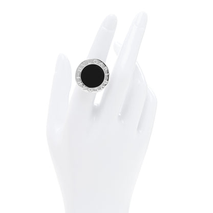 Bulgari 18K White Gold Black Onyx Bvlgari Bvlgari Ring 52 6 2 of 4