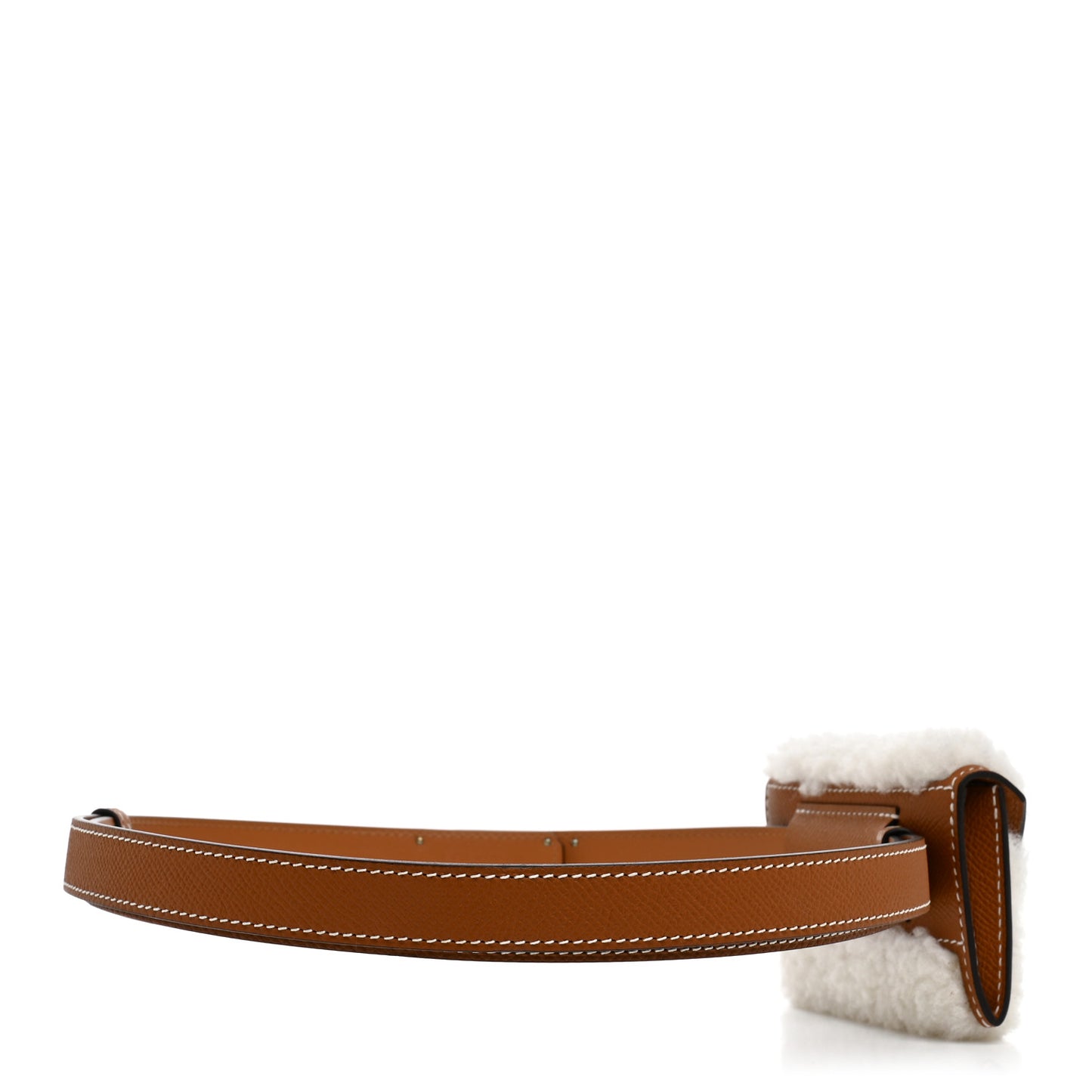 Epsom Teddy Kelly Pocket Belt Gold Ecru