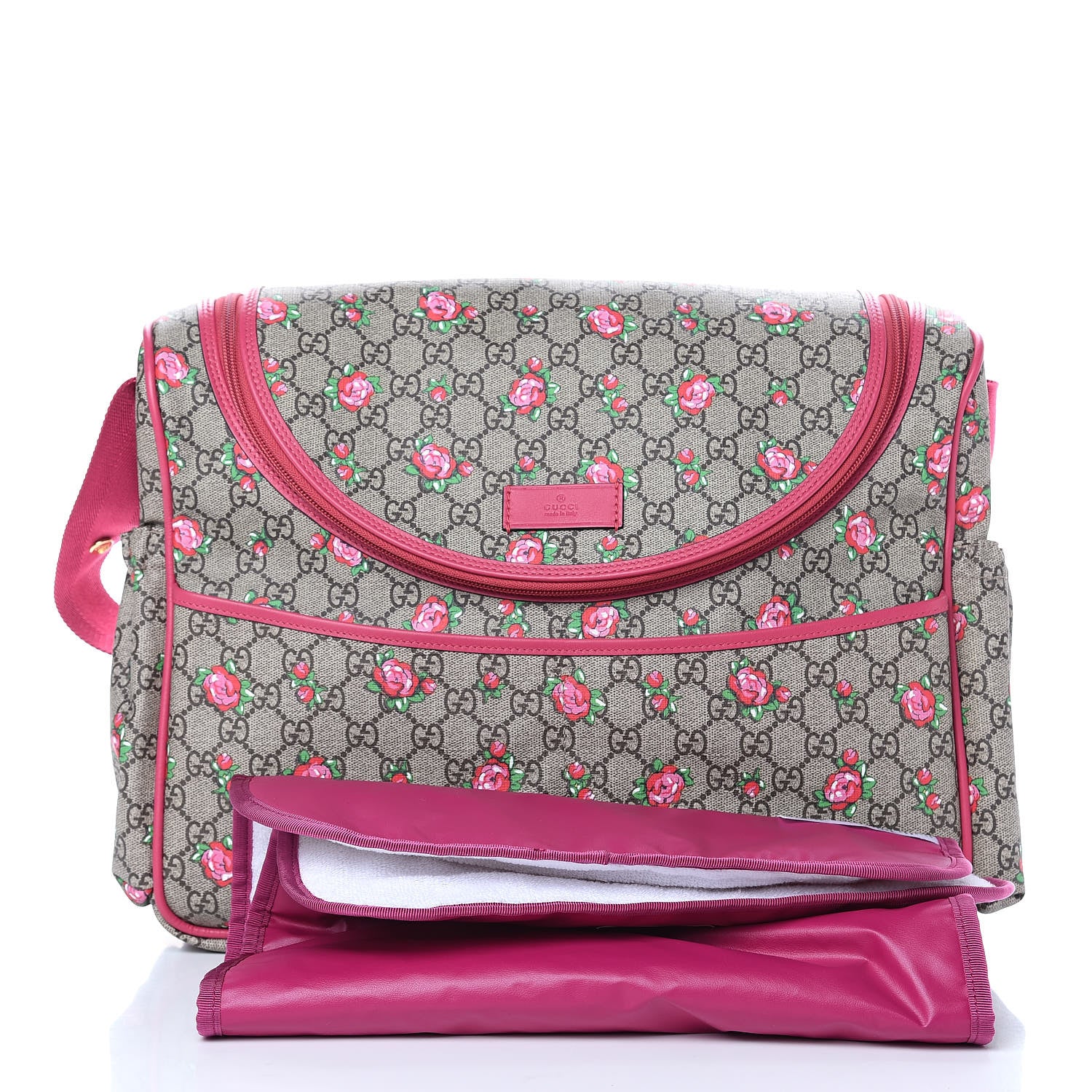 Gucci GG Supreme Monogram Rose Bud Diaper Bag Pink 3 of 11