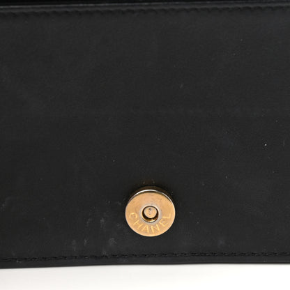 Chanel Caviar Chevron Quilted Boy Wallet On Chain WOC Black 13 of 14