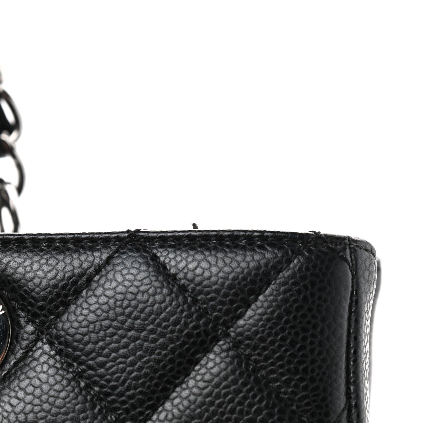 Caviar Quilted Grand Shopping Tote GST Black