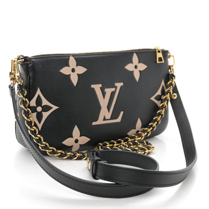 Louis Vuitton Empreinte Monogram Giant Multi Pochette Accessories Black Beige 3 of 10