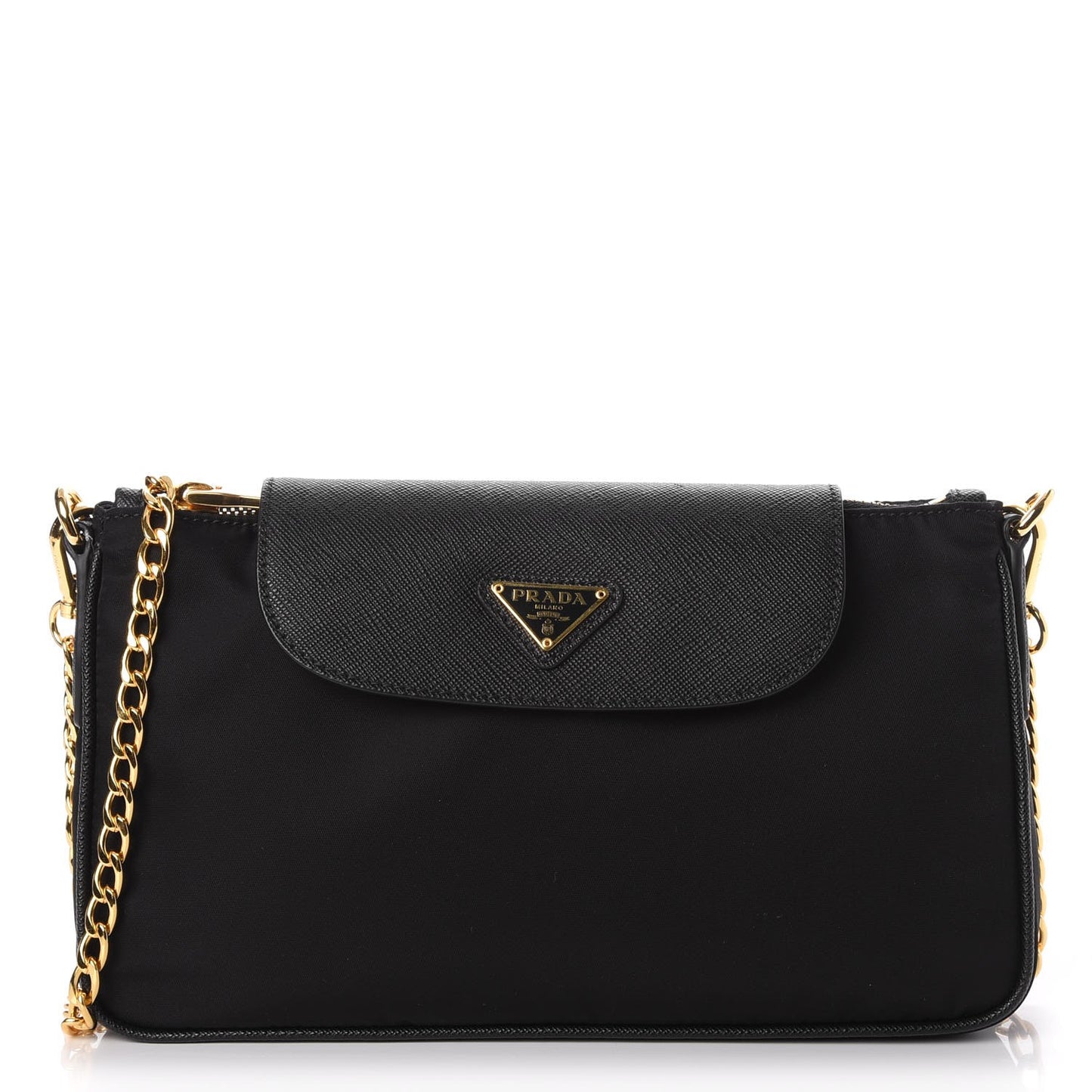 Tessuto Nylon Saffiano Crossbody Bag Nero Black