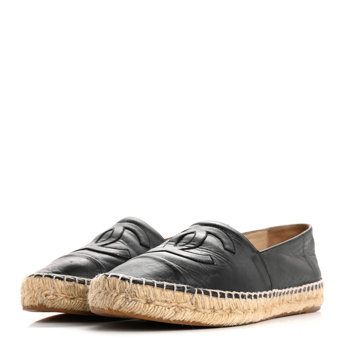 Lambskin CC Espadrilles 39 Black