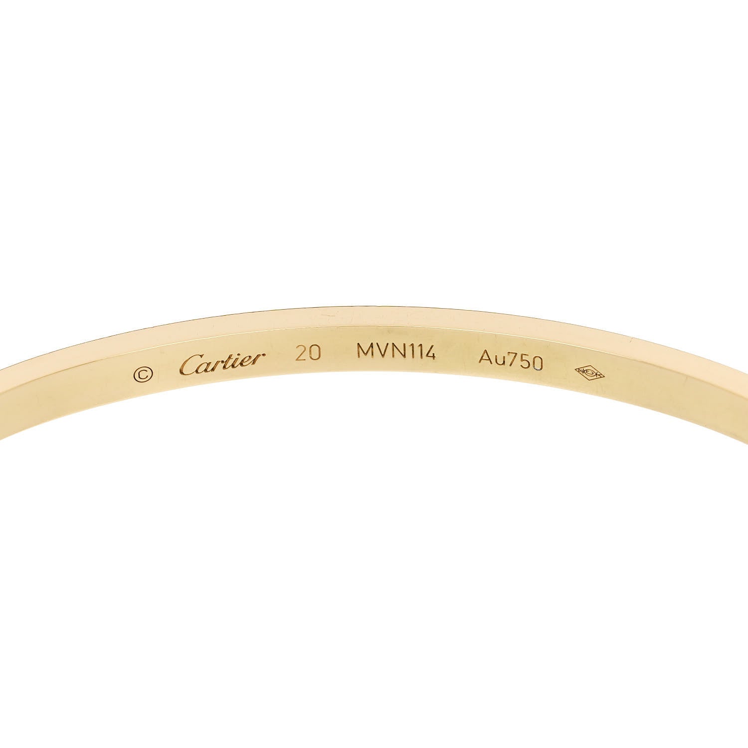 Cartier 18K Yellow Gold Small LOVE Bracelet 20 6 of 8