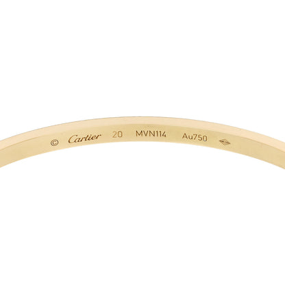 Cartier 18K Yellow Gold Small LOVE Bracelet 20 6 of 8
