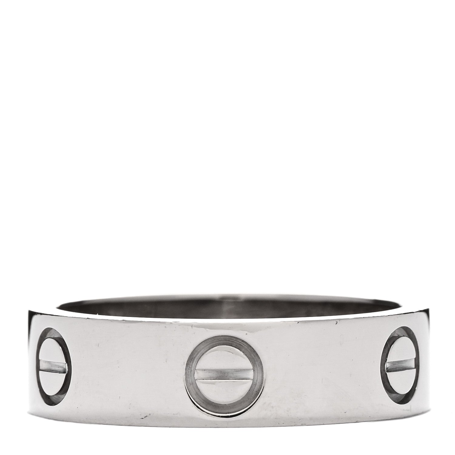Cartier 18K White Gold 5.5mm LOVE Ring 56 7.75 3 of 4