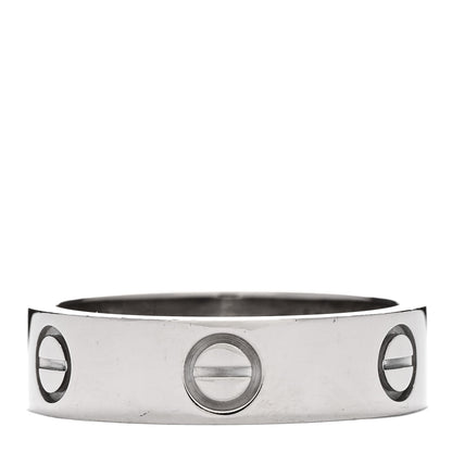 Cartier 18K White Gold 5.5mm LOVE Ring 56 7.75 3 of 4