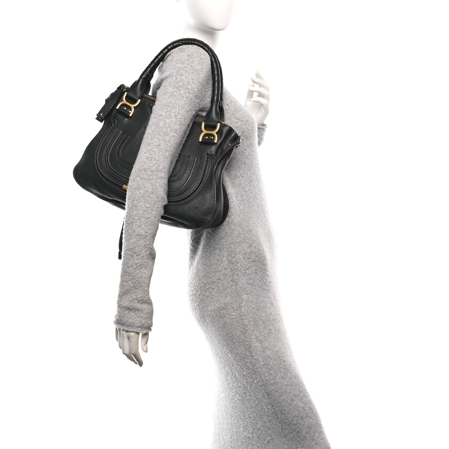Chloe Calfskin Medium Marcie Satchel Black 2 of 10