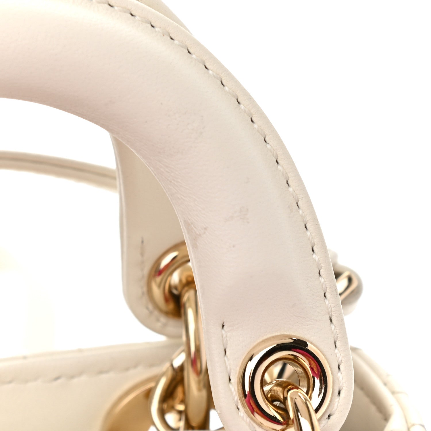 Christian Dior Lambskin Cannage Micro Lady Dior White 11 of 12
