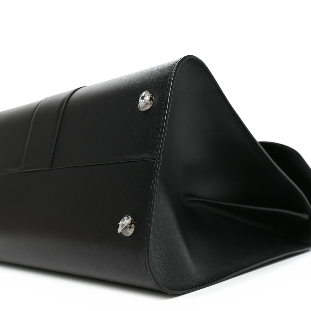 Box Calfskin L'Humour MM Brillant Satchel Black