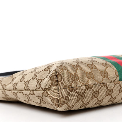 Gucci GG Monogram Web Flat Messenger Bag Black 10 of 11