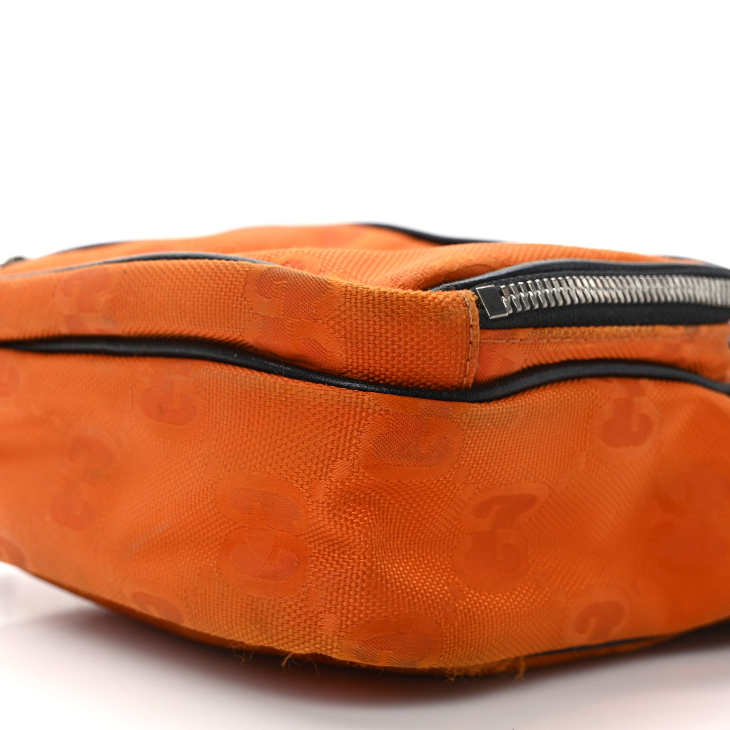 Gucci Econyl Nylon Monogram Off The Grid Shoulder Bag Carrot Orange Black 9 of 14